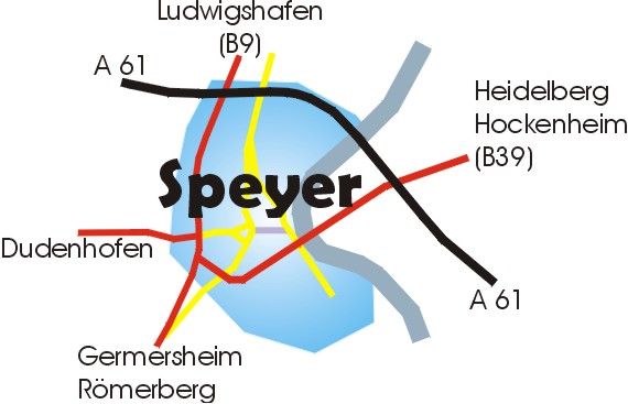 Karte Speyer Umgebung
